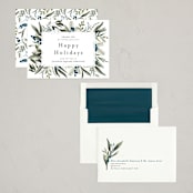 "Holiday Botanical" - Holiday Cards in Winter Berry by Susan Moyal - Assembled