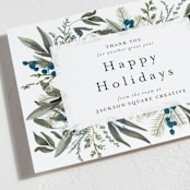 "Holiday Botanical" - Holiday Cards in Winter Berry by Susan Moyal - Detail