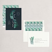 "Peace Swag" - Holiday Cards in Navy by Itsy Belle Studio - Assembled
