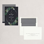 "Frosted Foliage" - Holiday Cards in Midnight by Ally Madison - Assembled