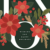 "Winter Joy" - Holiday Cards in Emerald by Michelle Taylor - Detail