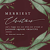 "Textured Wreath" - Holiday Cards in Cranberry by Ally Madison - Close-Up