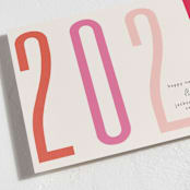 "Bold New Year" - Holiday Cards in Santa Suit by Gwen Bedat - Detail