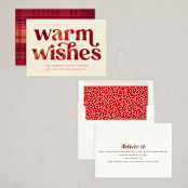 "Warmest Wishes" - Holiday Cards in Berry by Robert and Stella - Assembled