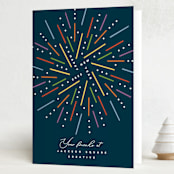 "Fireworks" - Holiday Cards in Rainbow by Owl and Toad - Folded Card