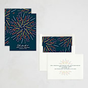 "Fireworks" - Holiday Cards in Rainbow by Owl and Toad - Assembled