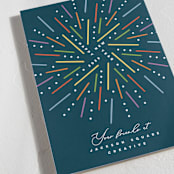 "Fireworks" - Holiday Cards in Rainbow by Owl and Toad - Detail