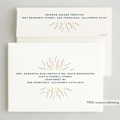 "Fireworks" - Holiday Cards in Rainbow by Owl and Toad - FREE Recipient Addressing