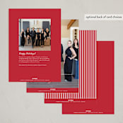"Happiest Holidays" - Holiday Cards in Cranberry by Stephanie Hawkes - Back of Card Options