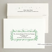 "In The Green" - Holiday Cards in Pine by Stephanie Hawkes - FREE Recipient Addressing