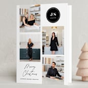 "Filmstrip" - Holiday Cards in Cloud by Jennifer Lew - Folded Card