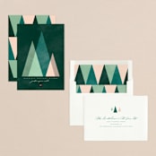 "Triangle Tree" - Holiday Cards in Wintergreen by Kelly Schmidt - Assembled