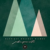 "Triangle Tree" - Holiday Cards in Wintergreen by Kelly Schmidt - Close-Up