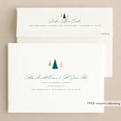 "Triangle Tree" - Holiday Cards in Wintergreen by Kelly Schmidt - FREE Recipient Addressing