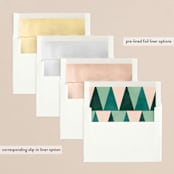 "Triangle Tree" - Holiday Cards in Wintergreen by Kelly Schmidt - Envelope Liners