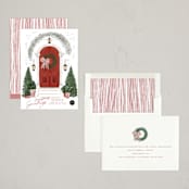 "A Door" - Holiday Cards in Holly Berry by Jenna Holcomb - Assembled