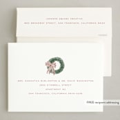 "A Door" - Holiday Cards in Holly Berry by Jenna Holcomb - FREE Recipient Addressing