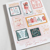 "Joyful holiday stamps" - Holiday Cards in Rosy Cheeks by Another Please - Detail