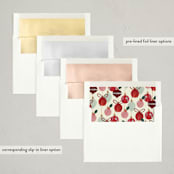 "Robin" - Holiday Cards in Berry by Sarah Knight - Envelope Liner Options