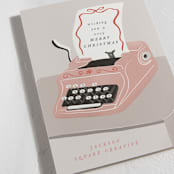 "Vintage Note" - Holiday Cards in Winter Rose by Maja Cunningham - Detail