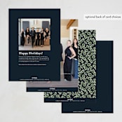 "Greenery Framed" - Holiday Cards in Holly Berry by Susan Moyal - Back of Card Options