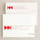 "Fast Forward" - Holiday Cards in Poinsettia by Gwen Bedat - FREE Recipient Addressing