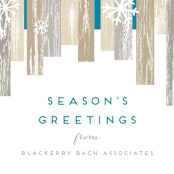 "Modern Forest" - Holiday Cards in Azure by Kaydi Bishop - Detail