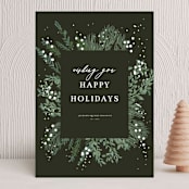 "wishing happy holidays" - Holiday Cards in Snow by frances mathys - Front