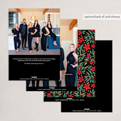 "Birds of a Feather" - Holiday Cards in Raven by Paper Sun Studio - Back of Card Options