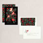 "Birds of a Feather" - Holiday Cards in Raven by Paper Sun Studio - Assembled