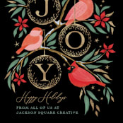 "Birds of a Feather" - Holiday Cards in Raven by Paper Sun Studio - Detail
