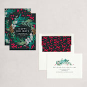 "Holiday wreath" - Holiday Cards in Noir by Creo Study - Assembled