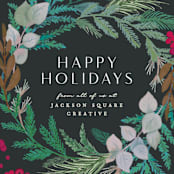 "Holiday wreath" - Holiday Cards in Noir by Creo Study - Close-Up