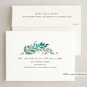 "Holiday wreath" - Holiday Cards in Noir by Creo Study - FREE Recipient Addressing