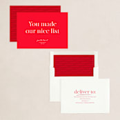 "Nice List Approved" - Holiday Cards in Ruby by Hudson meet Rose - Assembled