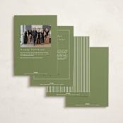 "Watercolor Tree" - Holiday Cards in Sage by Nicole Walsh - Back of Card Options