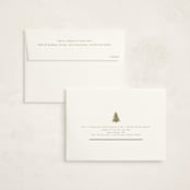 "Watercolor Tree" - Holiday Cards in Sage by Nicole Walsh - FREE Recipient Addressing