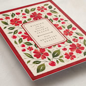 "Florale" - Holiday Cards in Poinsettia by Erin L. Wilson - Detail