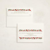 "Florale" - Holiday Cards in Poinsettia by Erin L. Wilson - FREE Recipient Addressing