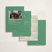 "In the City" - Holiday Cards in Moss by Vera Lim - Back of Card Options