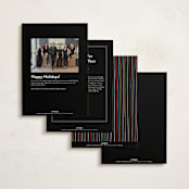 "Holiday City" - Holiday Cards in Eclipse by Pixel and Hank - Back of Card Options