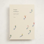"slope" - Holiday Cards in Cream by Ellen Schlegelmilch - Front