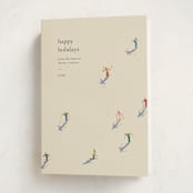 "slope" - Holiday Cards in Cream by Ellen Schlegelmilch - Folded Card