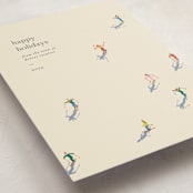 "slope" - Holiday Cards in Cream by Ellen Schlegelmilch - Detail