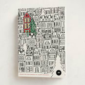 "Find Us Buildings" - Holiday Cards in Ink by Caroline Harberd - Folded Card