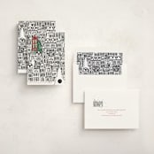 "Find Us Buildings" - Holiday Cards in Ink by Caroline Harberd - Assembled