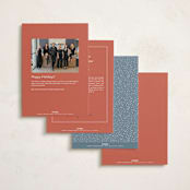 "Quaint Town Square" - Holiday Cards in Cherry by Becky Nimoy - Back of Card Options
