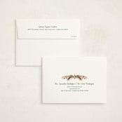 "Pine Border" - Holiday Cards in Cranberry by Paper Sun Studio - FREE Recipient Addressing