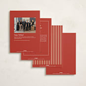 "Surround" - Holiday Cards in Cranberry by Jenna Holcomb - Back of Card Options