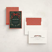 "Surround" - Holiday Cards in Cranberry by Jenna Holcomb - Assembled